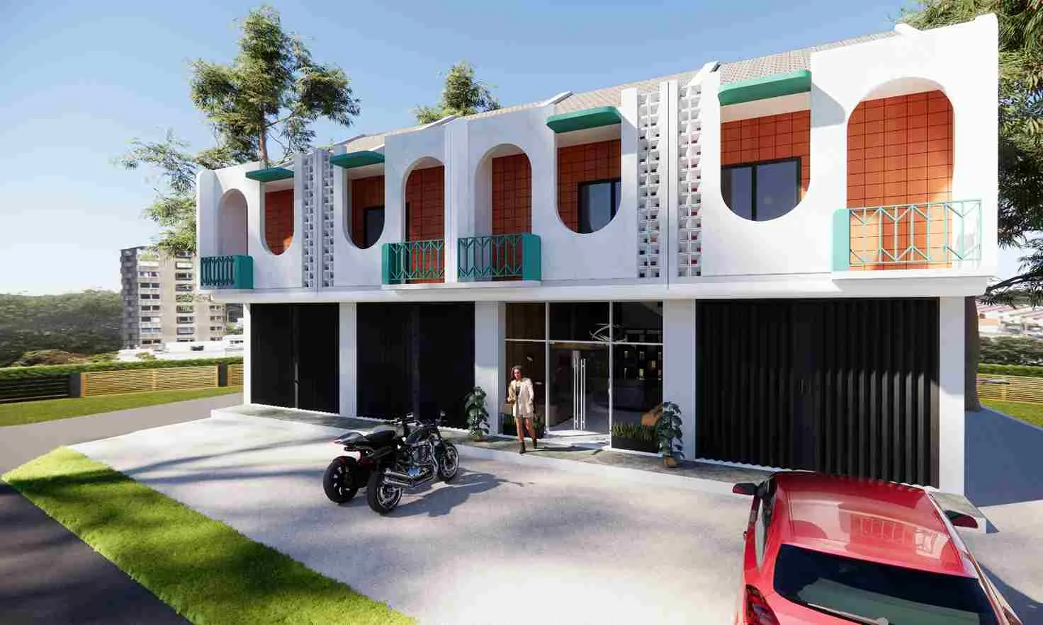Tampak Samping & Carport Ritel